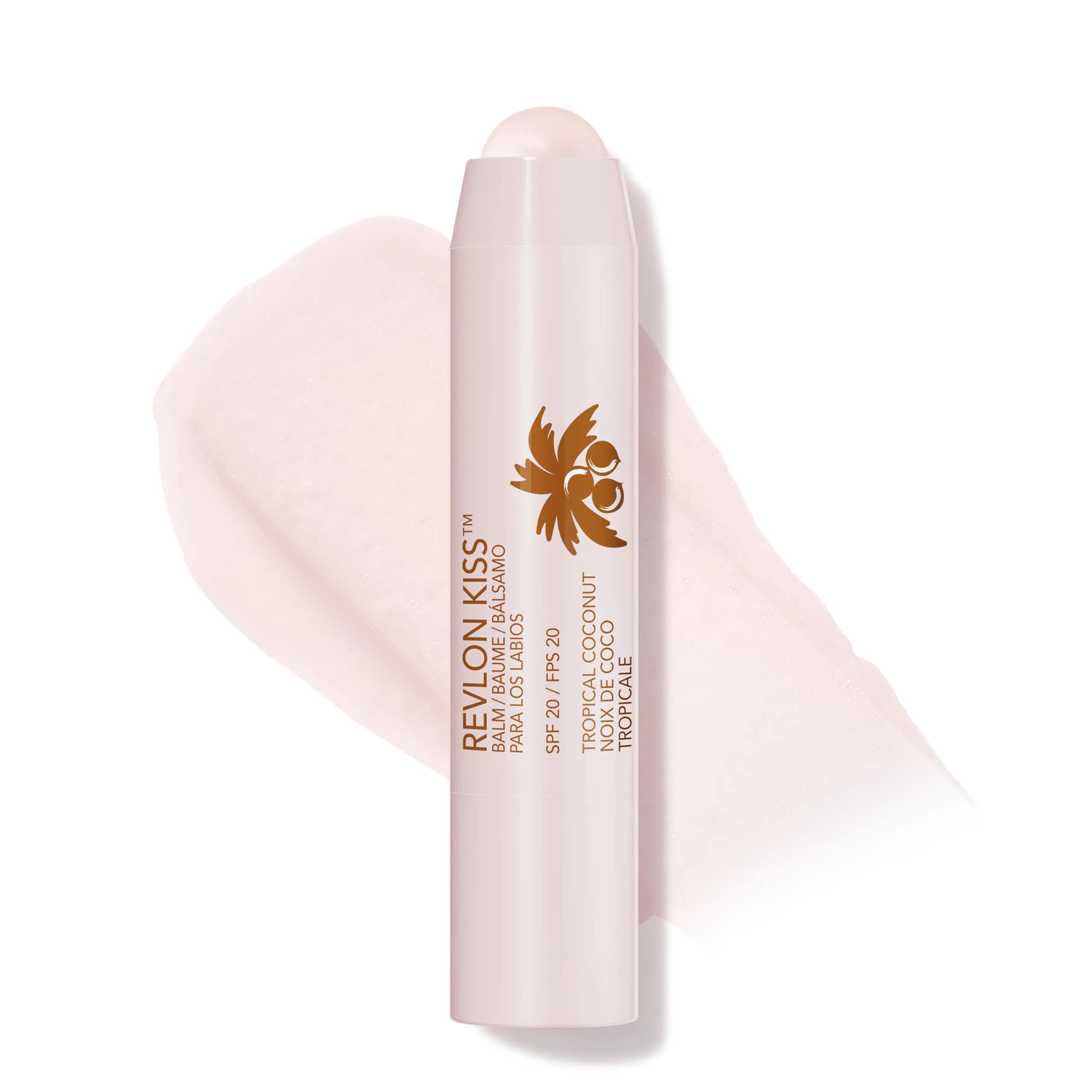 Revlon Kiss Balm Tropical Coconut SPF 20 0.09 oz (2.55 g) | Hydrating Lip Care with Natural Fruit Oils