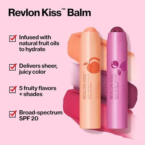 Revlon Kiss Tinted Lip Balm in Berry Burst - SPF 20 Hydration with Natural Fruit Oils thumbnail 2