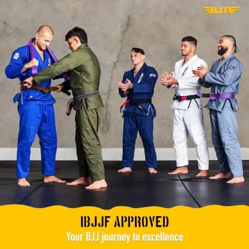 Elite Sports Adults Brazilian Jiu Jitsu Belt A2 Brown | IBJJF Approved for Training & Competition thumbnail 5