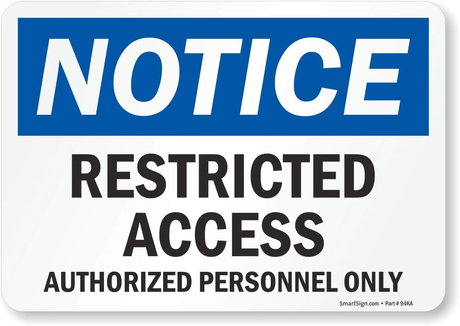 SmartSign Restricted Access Authorized Personnel Only Label 7" x 10" | Industrial Safety Signage - main product image