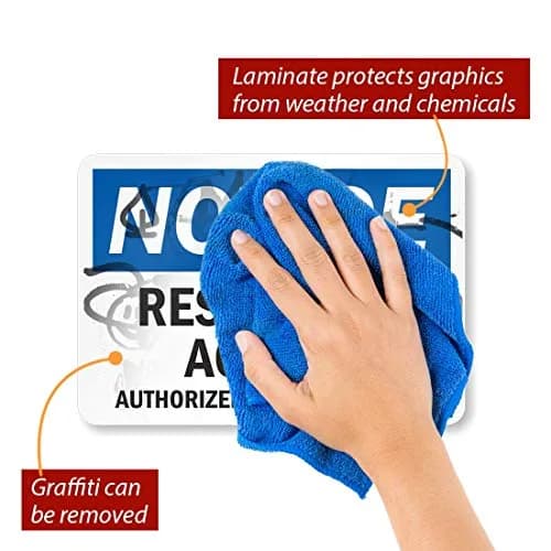SmartSign Restricted Access Authorized Personnel Only Label 7" x 10" | Industrial Safety Signage thumbnail 2