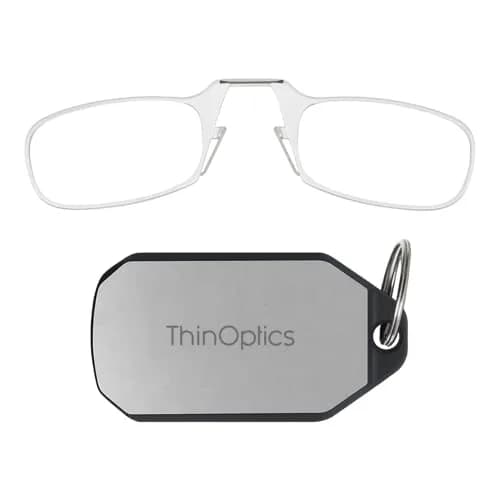 ThinOptics Keychain Case + Rectangular Reading Glasses 1.5 Diopters (44mm Lens) | Ultra-Portable Readers thumbnail 1
