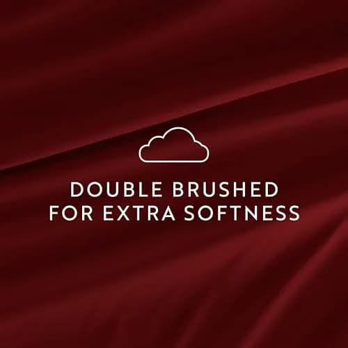Linen Market 6 Piece Burgundy Twin XL Sheet Set | 156 GSM Microfiber Polyester thumbnail 2