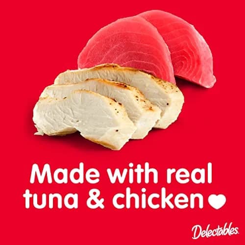 Delectables Lickable Treat Bisque Tuna & Chicken Wet Cat Treat 1.4oz Pouch (Pack of 30) | Grain-Free Food Topper for Cats thumbnail 4