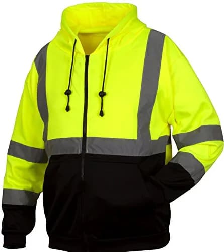 Pyramex RSZH3210X4 Sweatshirt Size 4X Large | Hi-Vis Lime Safety Workwear thumbnail 1