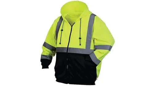 Pyramex RSZH32 Series Sweatshirt Size 3X Large | Hi-Vis Lime Zipper with Black Bottom thumbnail 1