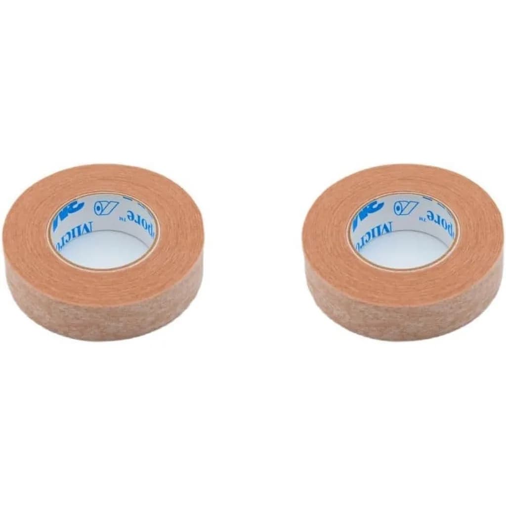 3M Micropore Tan Surgical Tape 0.5" Wide (2 Rolls) | Hypoallergenic Medical Tape - main product image
