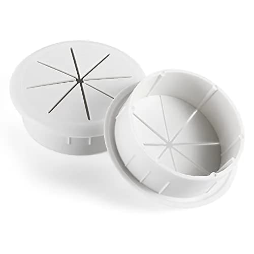 HYCC White 10 Pack Desk Grommet | Flexible Cable Organizer for Office & Computer (70-120 chars) thumbnail 2