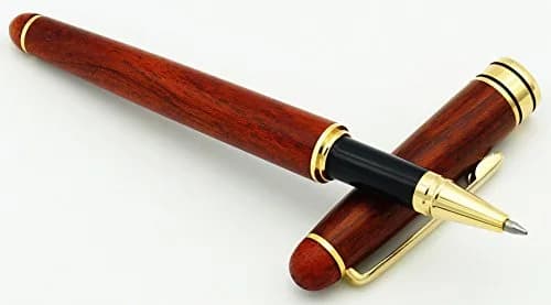 IDEAPOOL Rosewood Ballpoint Pen Set with 2 Black Refills | Natural Handcrafted Writing Instrument thumbnail 2