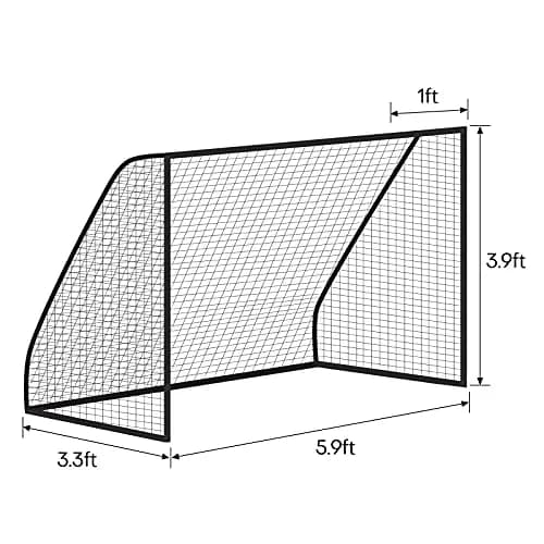 Boshen 6 x 4FT (1.83m x 1.22m) Soccer Goal Net | Heavy Duty Polyethylene Training Post Net thumbnail 7