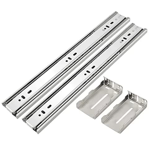 Gobrico 14-Inch Full Extension Drawer Slides with Brackets, Soft Close, 35kg Capacity | 10 Pairs thumbnail 1