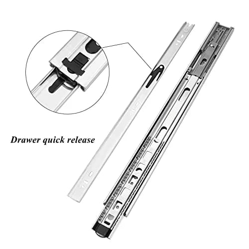 Gobrico 18-Inch Rear/Side Mount Soft Close Drawer Slides with Brackets | Full Extension Heavy Duty thumbnail 4