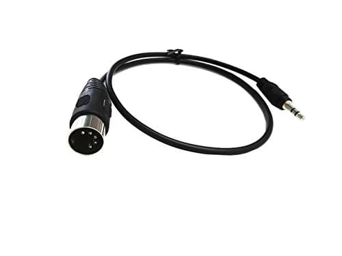 SinLoon 5-Pin DIN-Male to 3.5mm TRS Stereo Audio Cable 0.5m (1.5ft) | Connects European Stereo Equipment to Modern Devices thumbnail 1