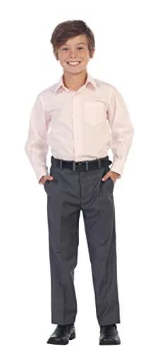 Gioberti Pink Long Sleeve Solid Dress Shirt for Boys 3T | Classic Fit, Cotton-Polyester Blend thumbnail 3