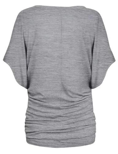 Hybrid & Company Women's Dolman Shirt KT44130 Heather GR S | Casual, Stretchable Summer Top thumbnail 4