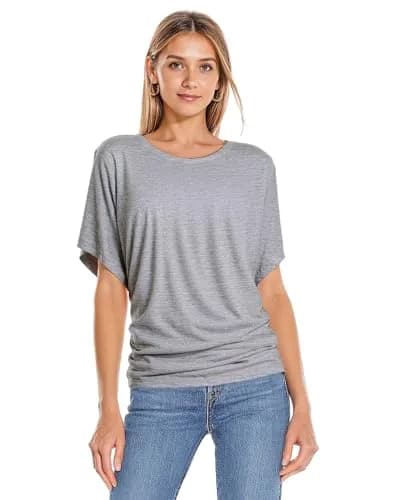 Hybrid & Company Women's Dolman Shirt KT44130 Heather GR S | Casual, Stretchable Summer Top thumbnail 2
