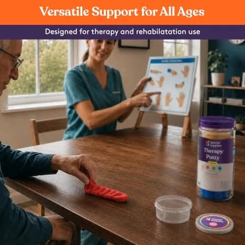 Special Supplies Therapy Putty Kit - 4 Strengths, 3 oz Each Primary Colors | Resistive Hand Exercise & Stress Relief thumbnail 9