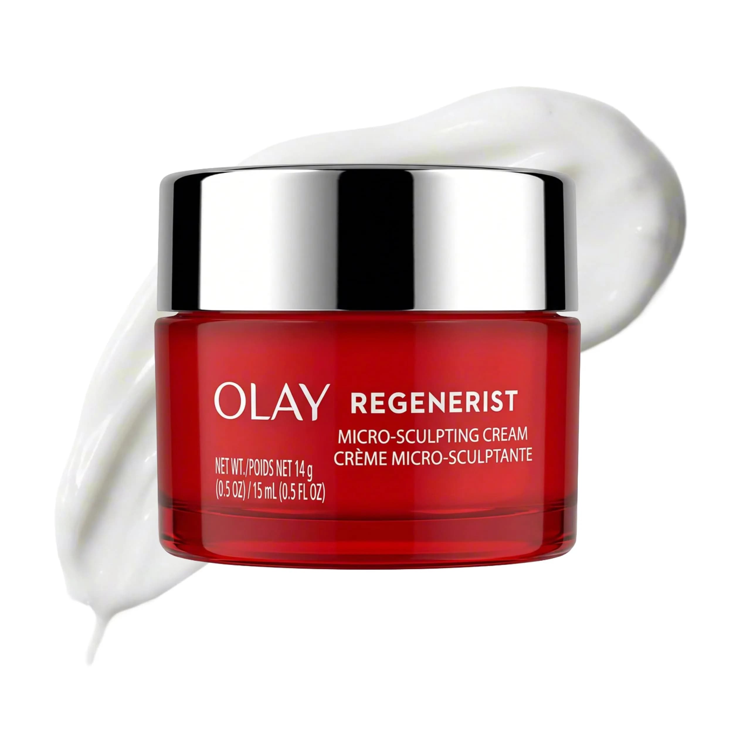 Olay Face Moisturizer Micro-Sculpting Cream 2.6oz | Fragrance-Free Anti-Aging Firming — Scented / 0.5 Ounce