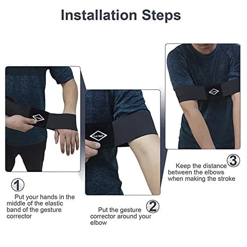 Scott Edward Pro Golf Swing Training Aid Arm Band | Standard Large Blue thumbnail 7