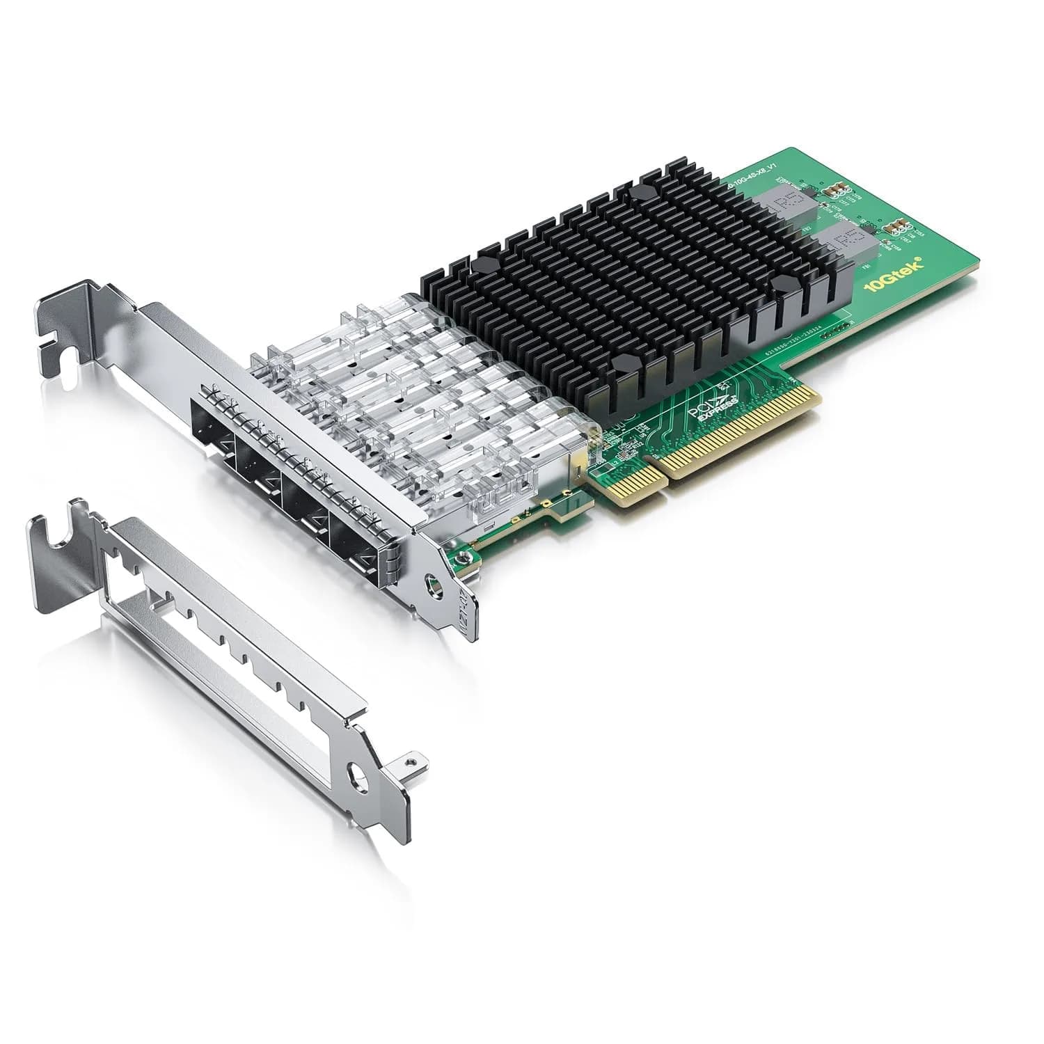 10Gtek Quad SFP+ Port 10Gb PCI-E NIC Network Card | Intel XL710-BM1 Controller, PCIe 3.0 x8