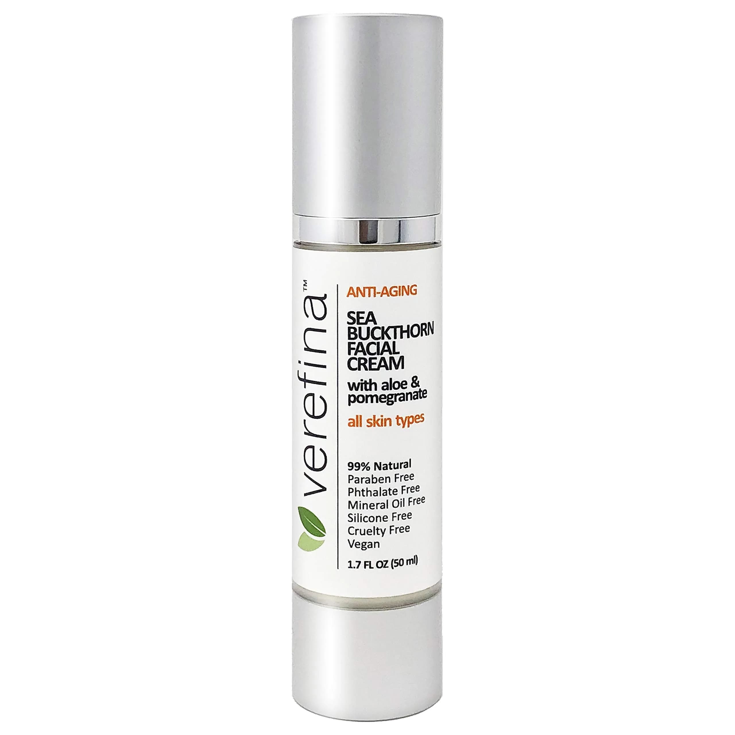 Verefina Sea Buckthorn Anti-Aging Facial Cream 1.7 oz | Natural, Paraben-Free, Sensitive Skin - main product image