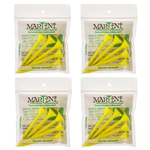 Martini Golf Tees 3 1/4" Yellow | Virtually Unbreakable & Longer Drives thumbnail 1