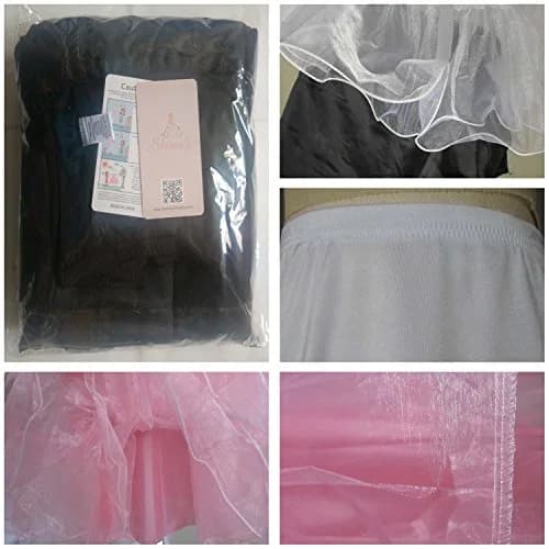 Shimaly Women's 50s Vintage Rockabilly Petticoat 26" Black | Classic Fluff & Puff thumbnail 4