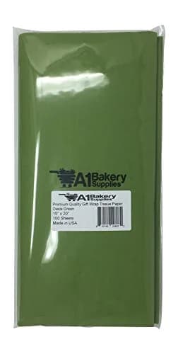 A1 Bakery Supplies Oasis Green Tissue Paper 15x20 | Premium Gift Wrap Sheets for Celebrations thumbnail 1