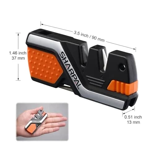 SHARPAL 101N 6-in-1 Pocket Knife Sharpener & Survival Tool | Tungsten Carbide, Ceramic, Diamond Rods, Fire Starter, Whistle thumbnail 6