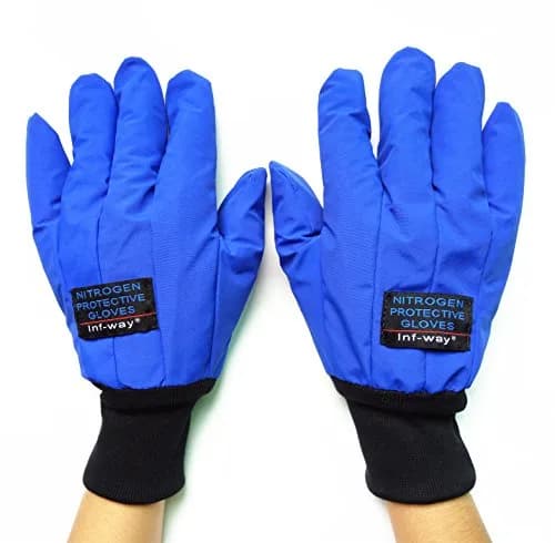 Inf-way Cryogenic Gloves Blue Wrist Length/13" | EN 511 Certified for -268°C Protection thumbnail 1