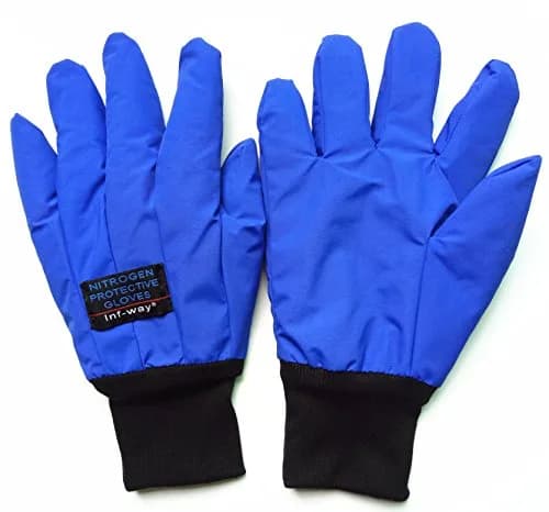 Inf-way Cryogenic Gloves Blue Wrist Length/13" | EN 511 Certified for -268°C Protection thumbnail 2