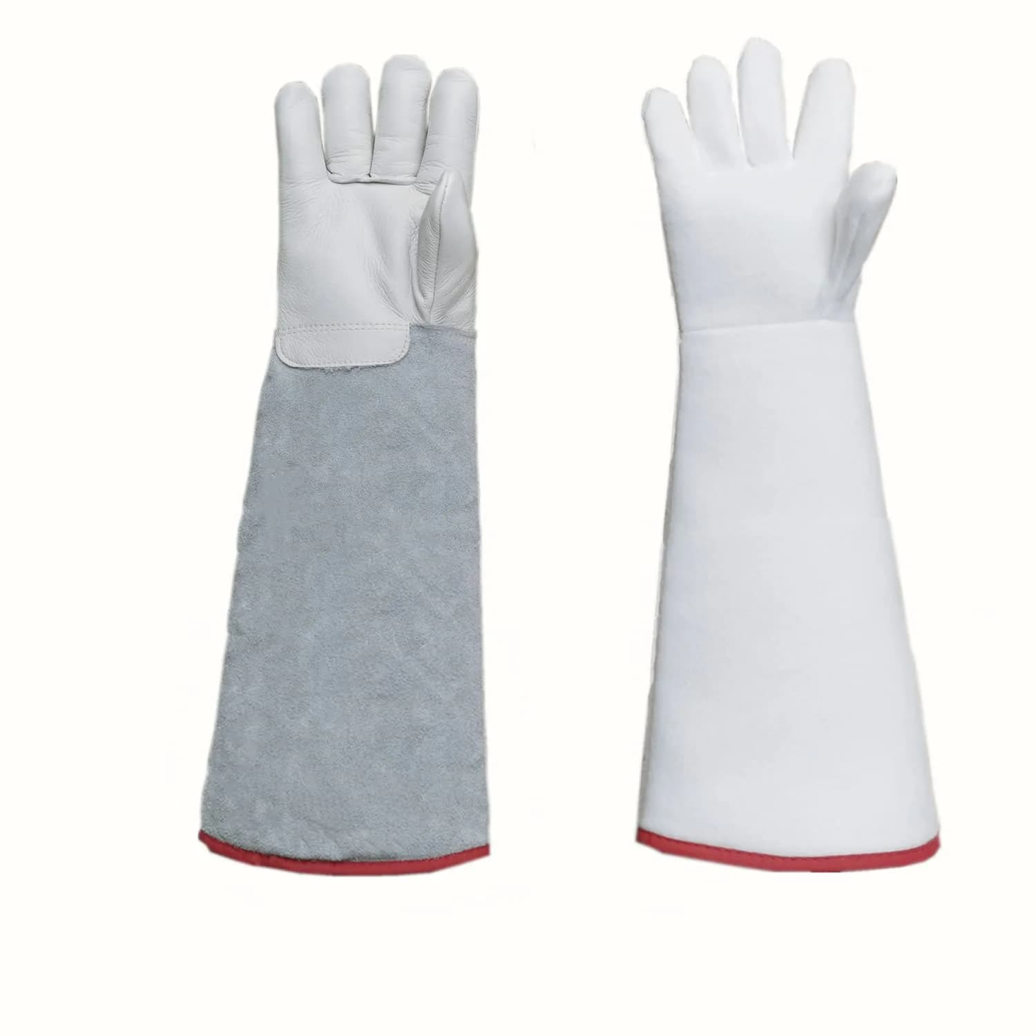 Inf-way White Shoulder Length Cryogenic Gloves - 24.5" for Extreme Cold Protection