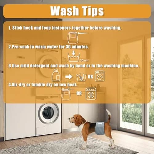 Teamoy Male Dog Belly Band Reusable Wrap Diapers 3 Pack X-Small 7"-9" Waist | Washable Puppy Belly Bands for Male Dogs thumbnail 6