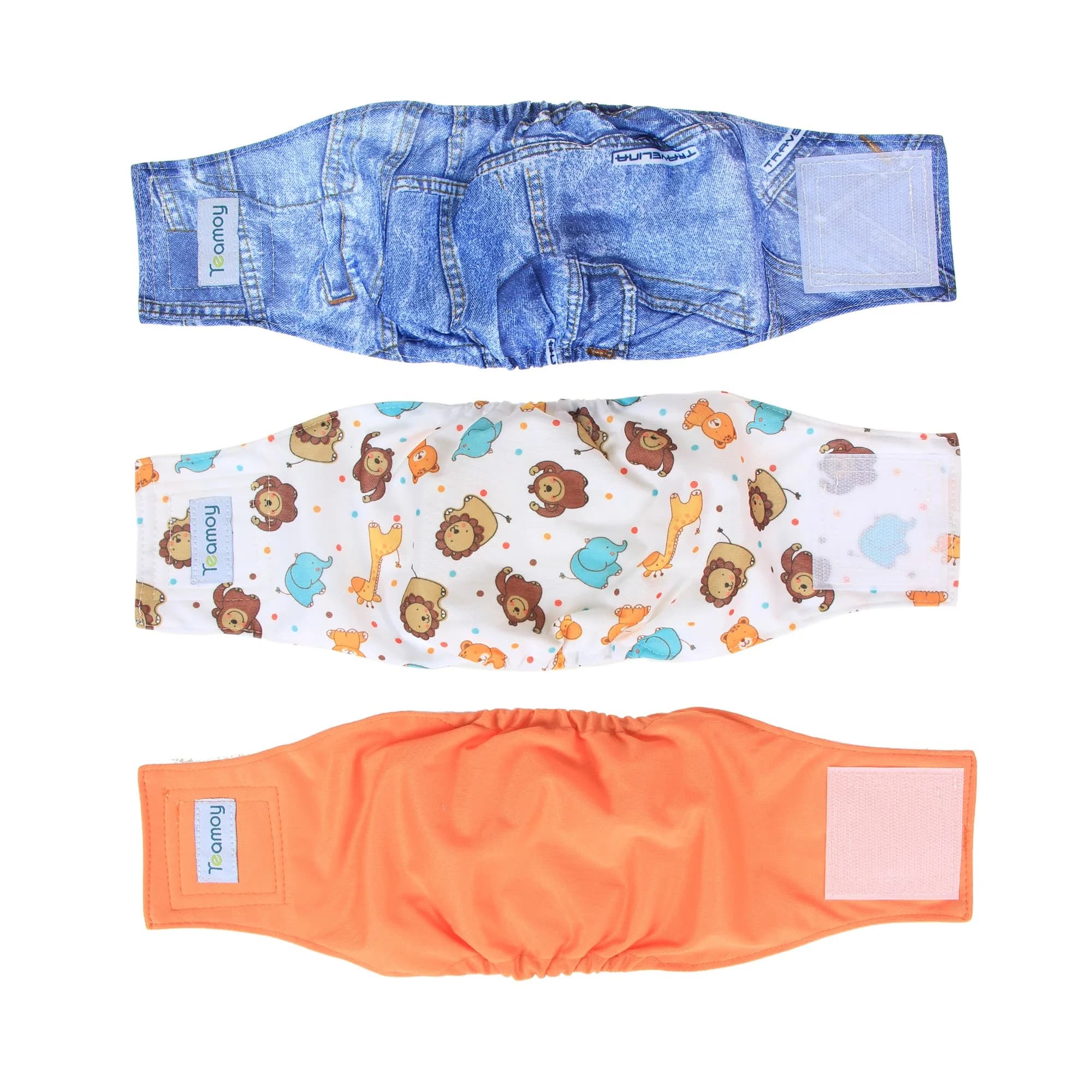 Teamoy Reusable Male Dog Belly Band, Pack of 3 Small | Washable Dog Diapers for Male Dogs, 10"-13" Waist