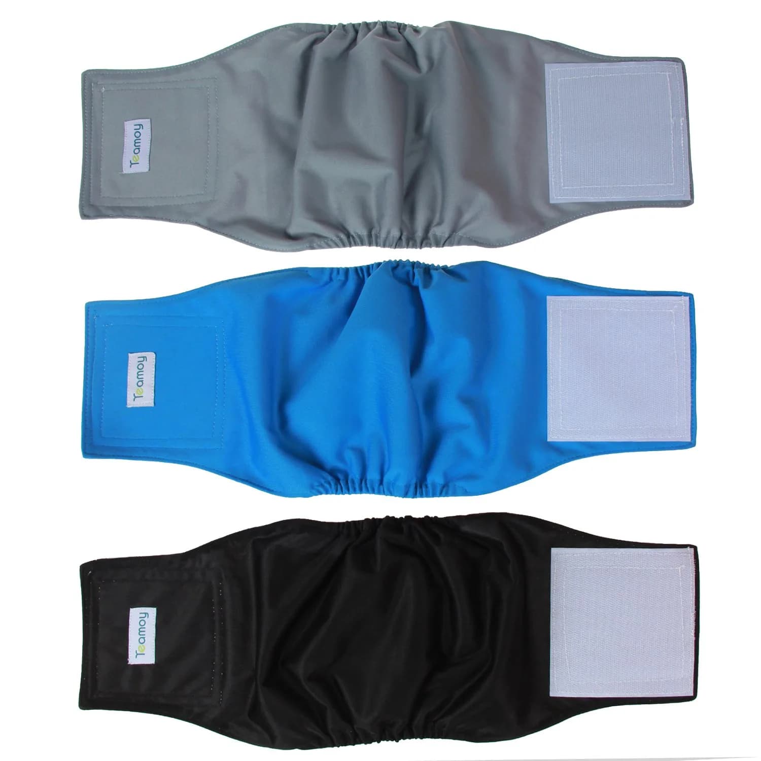Teamoy Male Dog Belly Band, Reusable Wrap Dog Diapers, Pack of 3, Medium | Leak-Proof & Washable for Male Dogs