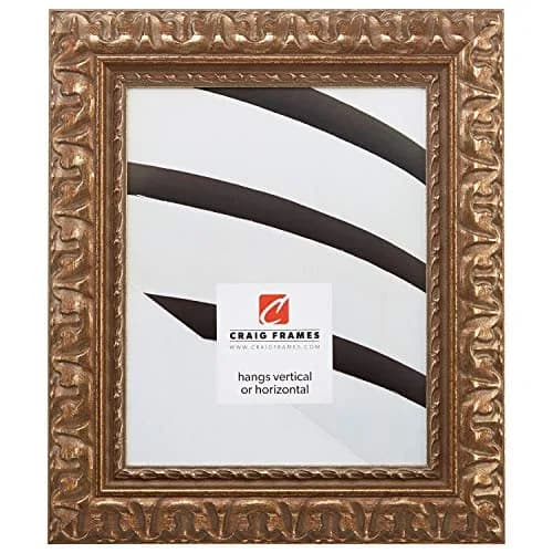 Craig Frames 5x7 Ornate Antique Gold Picture Frame with Glass & Sawtooth Hangers | Vintage Baroque Decor thumbnail 1