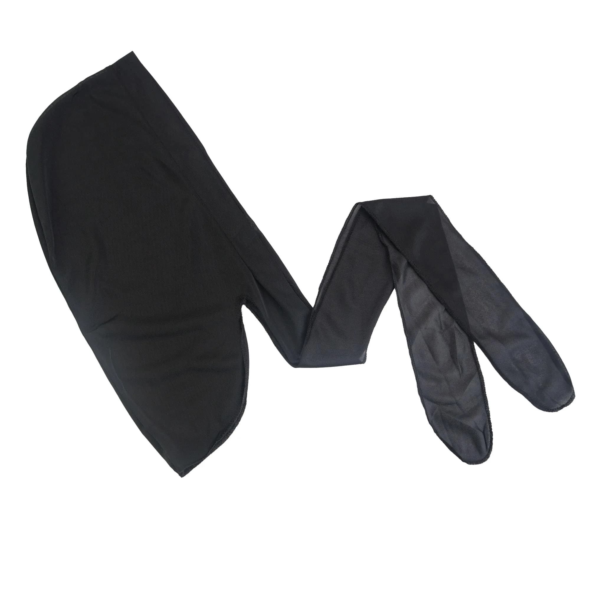 WAV ENFORCER Premium Do-Rag Black | Breathable, Moisture Lock, Extra-Large Band