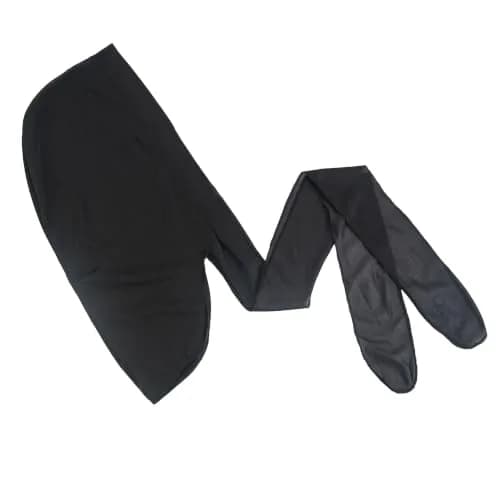 WAV ENFORCER Premium Do-Rag Black | Breathable, Moisture Lock, Extra-Large Band thumbnail 1