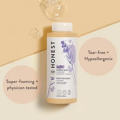 The Honest Company Bubble Bath, Hypoallergenic, Lavender Calm, 12 fl oz | Tear-Free, Gentle for Sensitive Skin thumbnail 2
