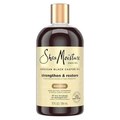 Shea Moisture Strengthen and Restore Shampoo Pure Jamaican Black Castor Oil 384ml (13 fl oz) | Cleanses and Nourishes Damaged Hair thumbnail 1