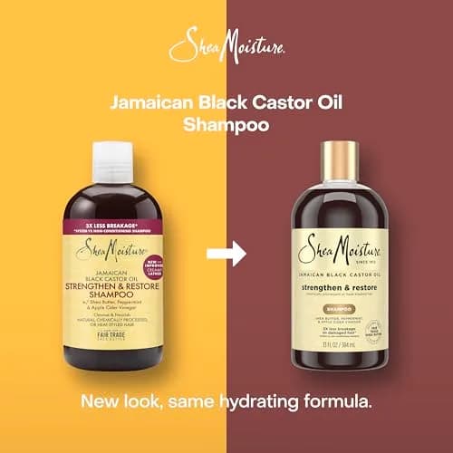 Shea Moisture Strengthen and Restore Shampoo Pure Jamaican Black Castor Oil 384ml (13 fl oz) | Cleanses and Nourishes Damaged Hair thumbnail 3