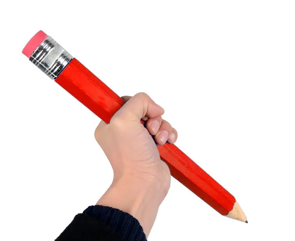 Nice Purchase Giant Wooden Jumbo Pencil 35cm (13.78in) | Novelty Writing Tool for Props & Display — Red
