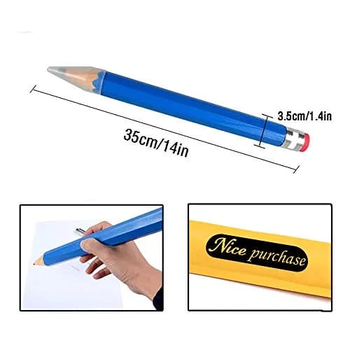 Nice purchase Giant Wooden Jumbo Pencil 35cm (13.78in) | Novelty Writing Instrument for Kids & Adults thumbnail 2