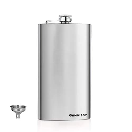 GENNISSY 10oz Hip Flask for Liquor | Leakproof Stainless Steel Gift for Men Women thumbnail 1