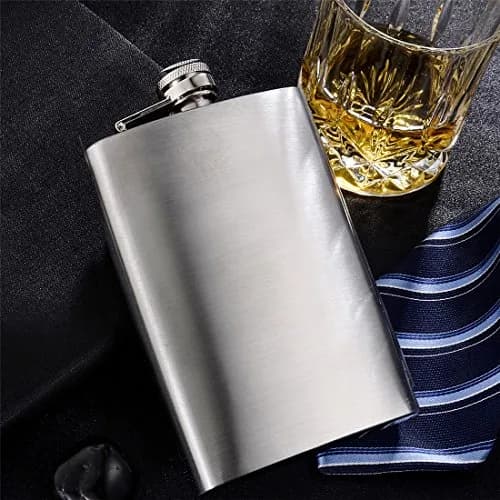 GENNISSY 10oz Hip Flask for Liquor | Leakproof Stainless Steel Gift for Men Women thumbnail 3