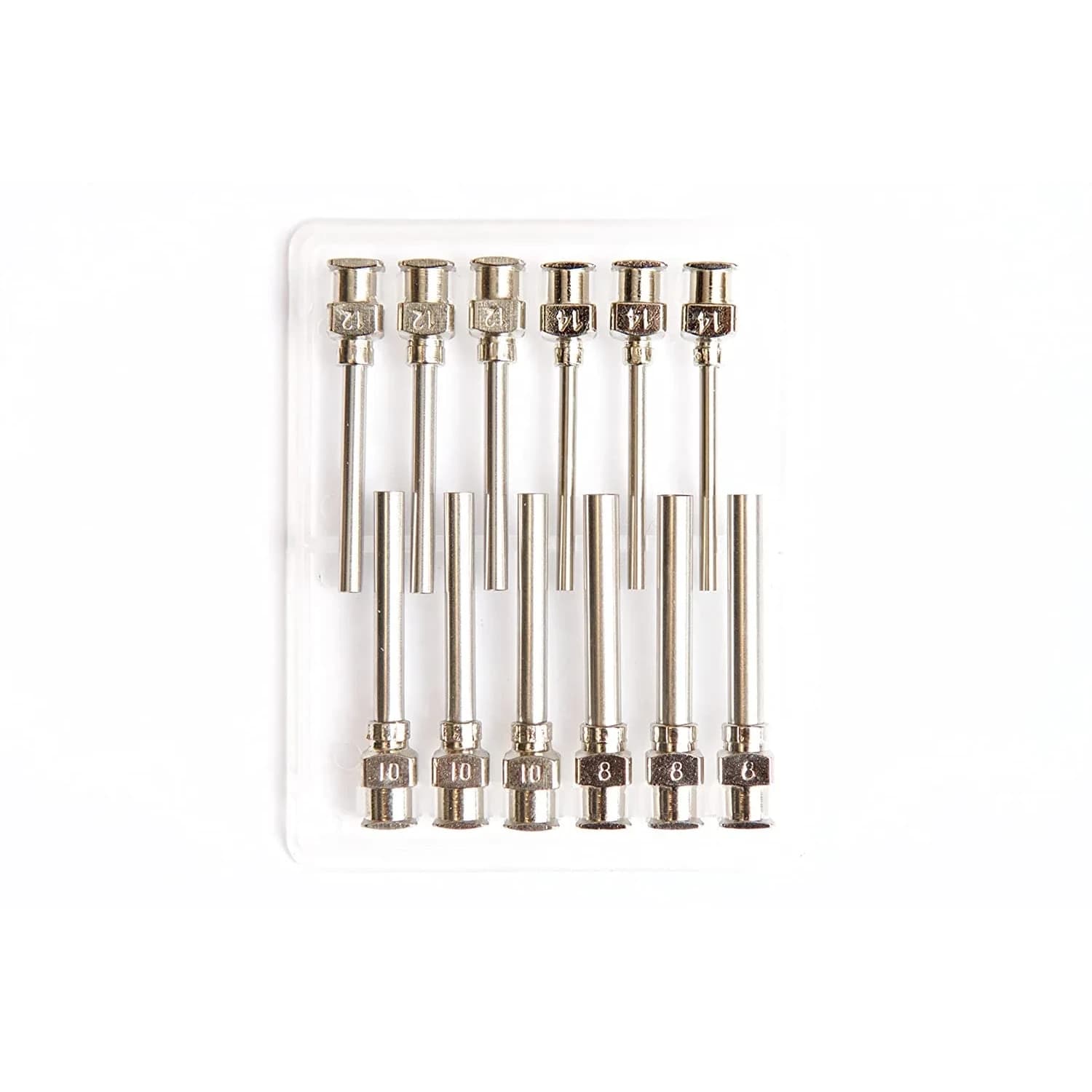 IVYRISE Dispensing Needles 1" - All Metal Stainless Steel Blunt Tip Luer Lock 8, 10, 12, 14 Gauge (12 Pack) - main product image