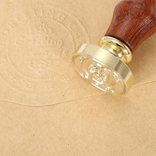 Yoption Initial Alphabet Wax Seal Stamp, Brass Head & Wooden Handle | Retro Letter Q for Invitations thumbnail 7