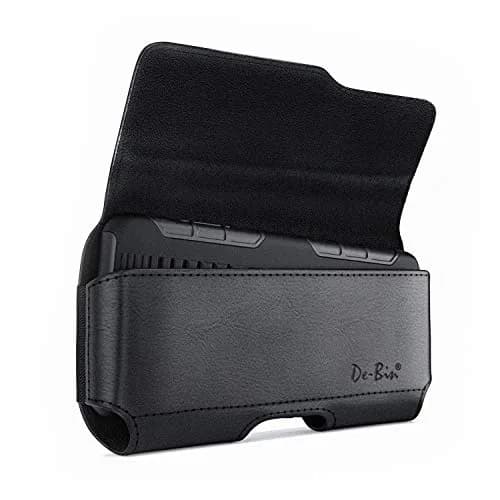 DeBin Large Holster Case for iPhone 17 Pro Max, Samsung S26+ Plus with Case On | Black Nylon Belt Clip Pouch thumbnail 5