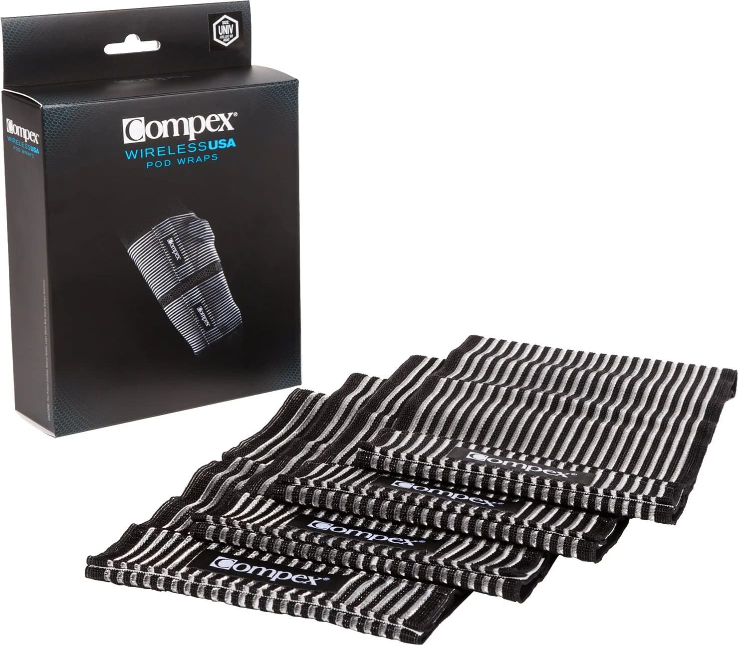 Compex Electrode Wraps 4 Count | Secure & Elastic Wraps for Muscle Stimulation - main product image