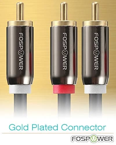 FosPower RCA Y-Adapter 6 Feet | Gold Plated Stereo Audio Splitter for Home Theater & Subwoofer thumbnail 2